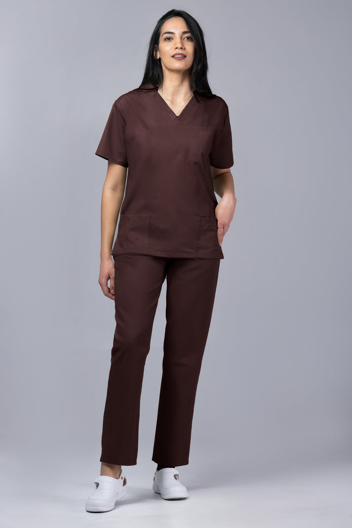 Costum Medical TAG ClassIQ | Uniforma Medicala Unisex Bumbac-Poliester | Maro