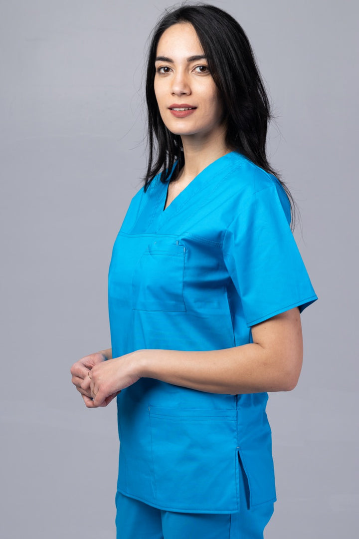 Costum Medical TAG ClassIQ | Uniforma Medicala Unisex Bumbac-Poliester |Ocean