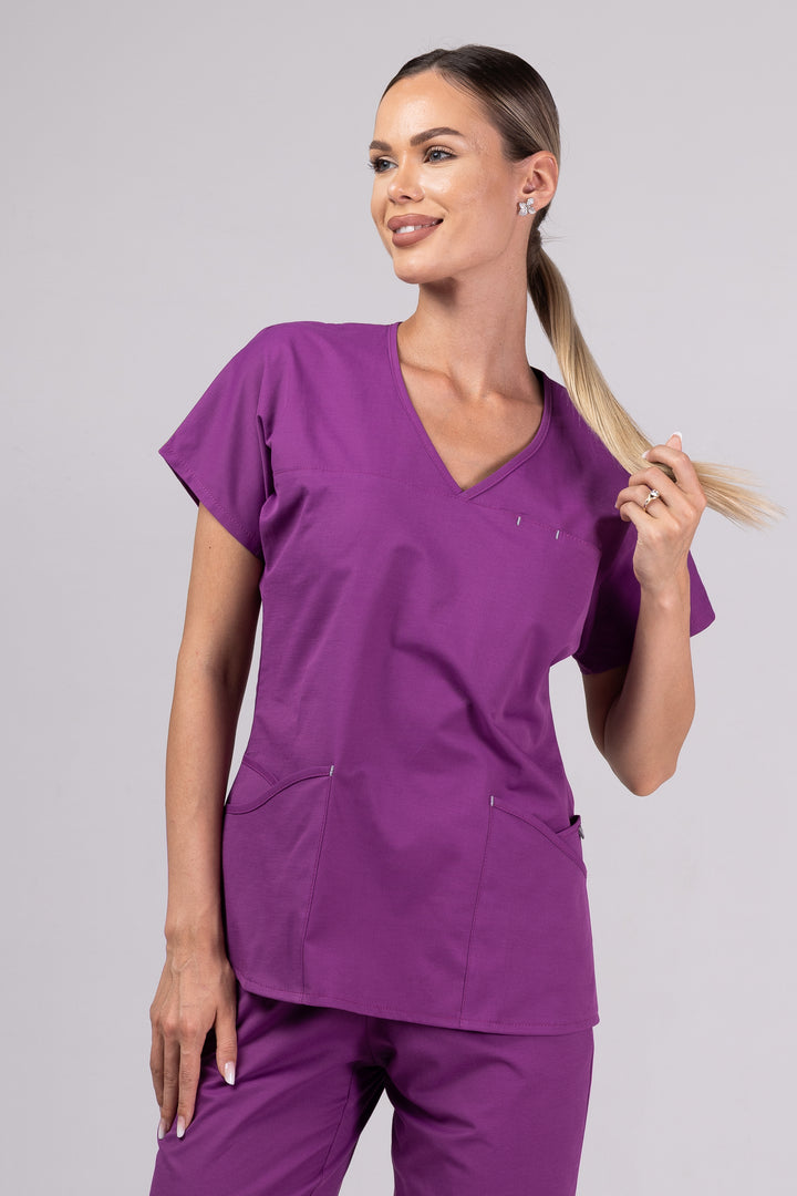 Costum Medical Premium TAG Ambra | Uniforma Medicala Feminina Cotton Stretch | Mov