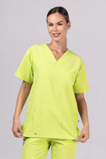 Încărcați imaginea în vizualizatorul Galerie, Costum Medical Premium TAG Stellar | Uniforma Medicala Unisex Poly Spandex | Green Apple