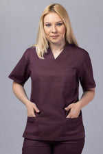 Încărcați imaginea în vizualizatorul Galerie, Costum Medical TAG ClassIQ | Uniforma Medicala Unisex Bumbac-Poliester | Merlot