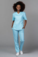 Load image into Gallery viewer, Costum Medical de dama TAG Premium Unisex | Uniforma Medicala Unisex Cotton Stretch | Aqua