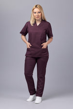 Încărcați imaginea în vizualizatorul Galerie, Costum Medical TAG ClassIQ | Uniforma Medicala Unisex Bumbac-Poliester | Merlot