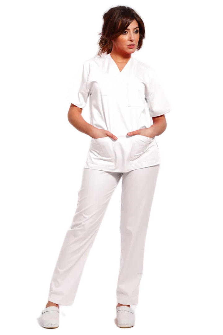 Uniforma medicala - Costum medical TAG clasic unisex  - Alb