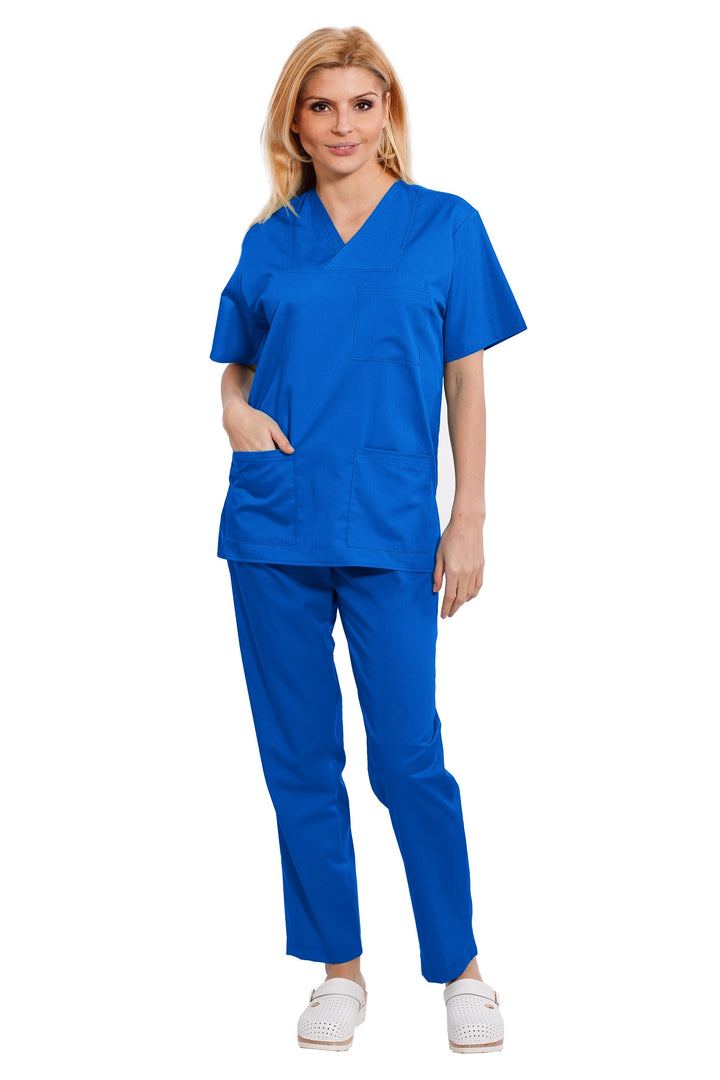 Uniforma medicala - Costum medical TAG clasic unisex - Albastru Royal