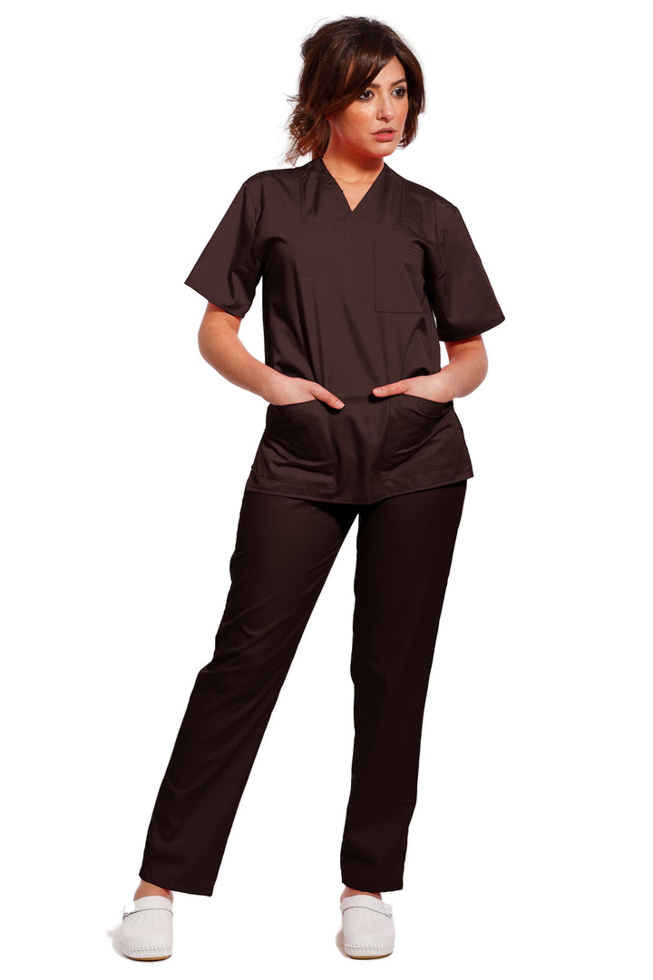 Uniforma medicala - Costum medical TAG clasic unisex  - Maro