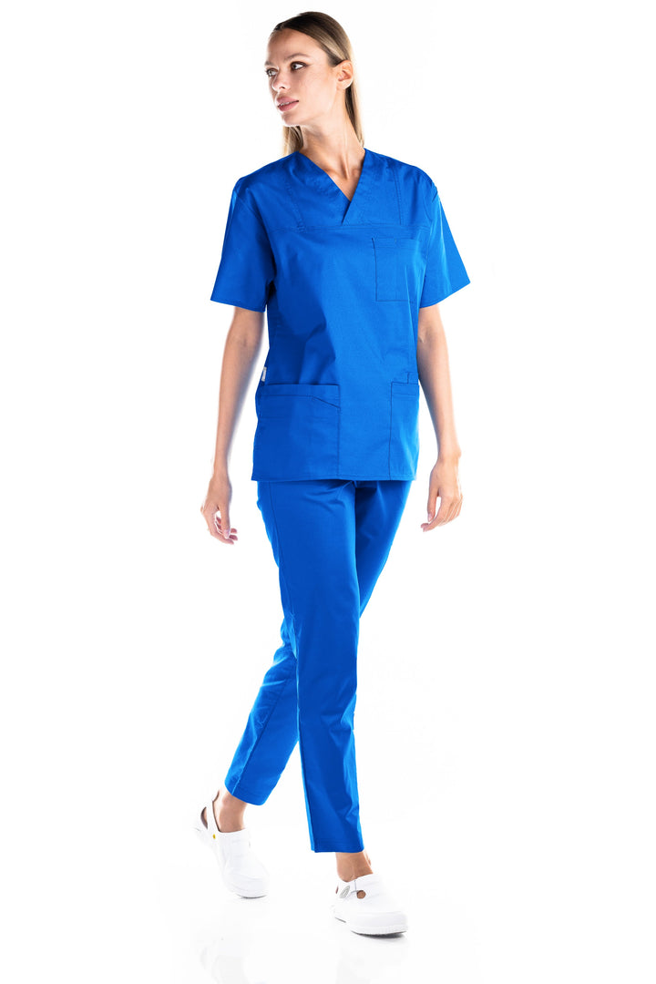 Uniforma medicala - Costum medical TAG Premium Cotton Stretch unisex - Albastru Marin