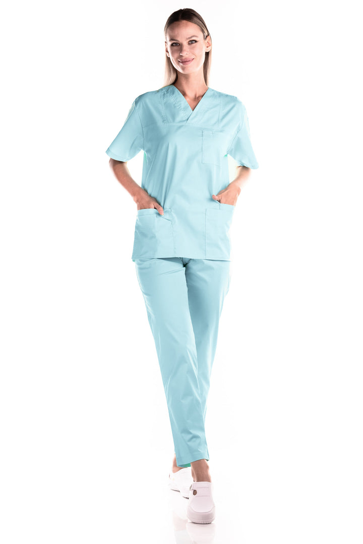 Uniforma medicala - Costum medical TAG Premium Cotton Stretch unisex - Aqua