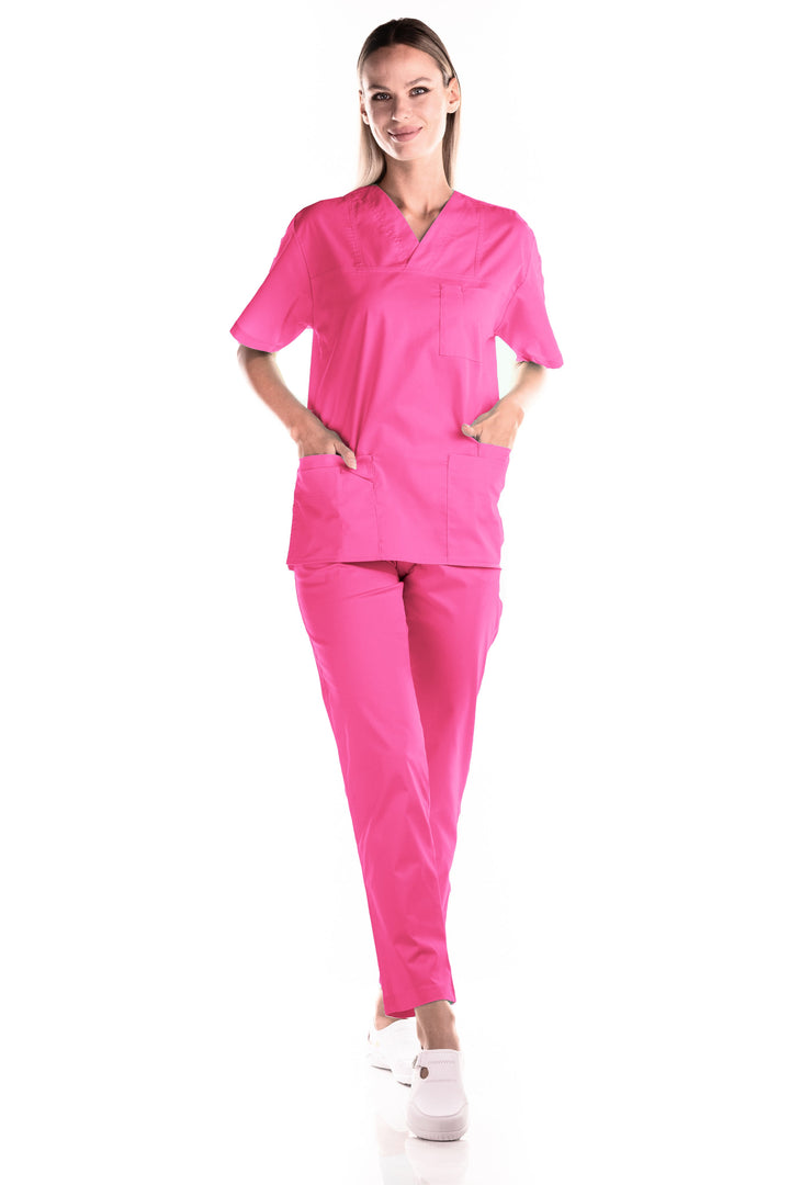 Uniforma medicala - Costum medical TAG Premium Cotton Stretch unisex - Ciclam