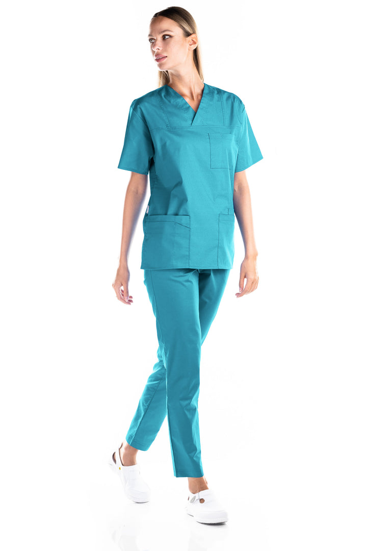Uniforma medicala - Costum medical TAG Premium Cotton Stretch unisex - Turcoaz