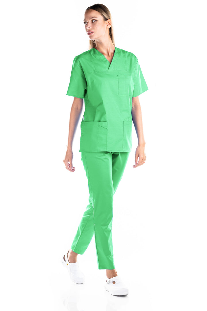 Uniforma medicala - Costum medical TAG Premium Cotton Stretch unisex - Verde Spital