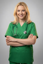Încărcați imaginea în vizualizatorul Galerie, Costum Medical TAG ClassIQ | Uniforma Medicala Unisex Bumbac-Poliester | Verde Spital