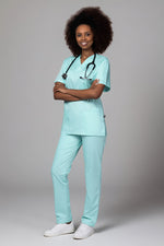 Încărcați imaginea în vizualizatorul Galerie, Costum Medical de dama TAG Premium Unisex | Uniforma Medicala Unisex Cotton Stretch | Fistic