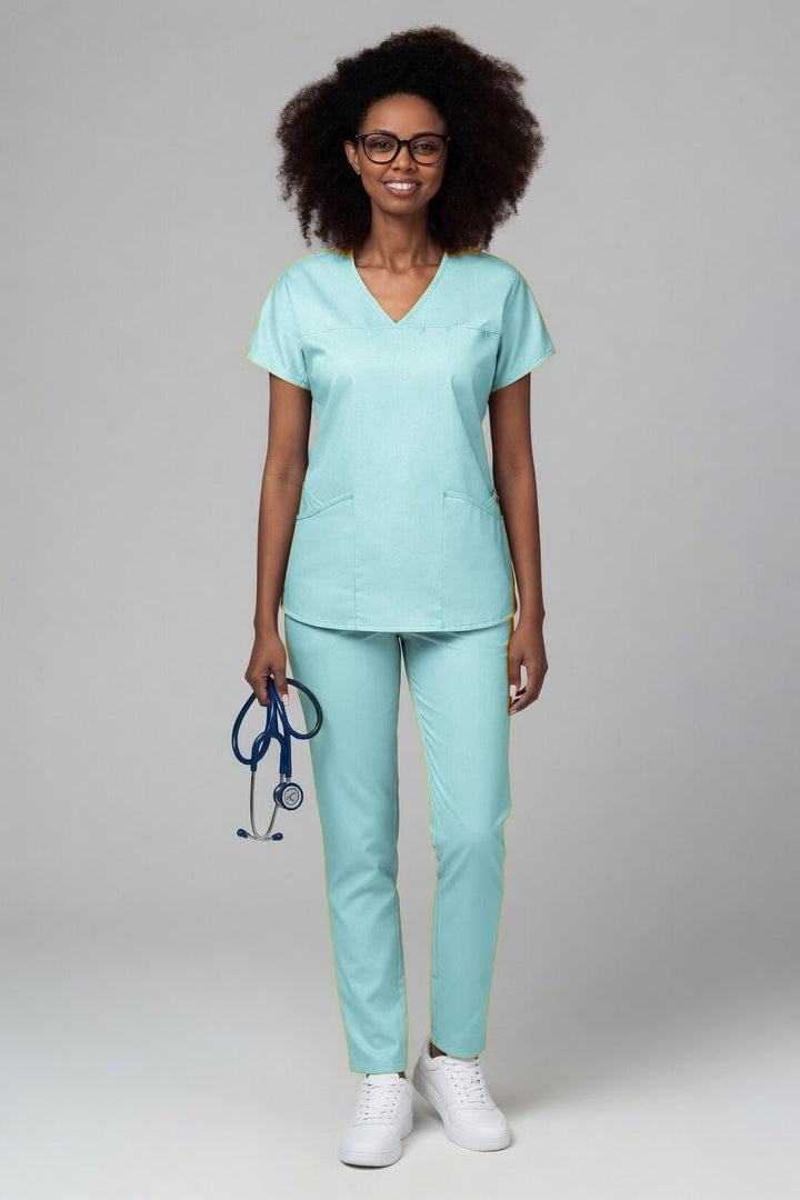 Costum Medical Premium TAG Ambra | Uniforma Medicala Feminina Cotton Stretch | Fistic