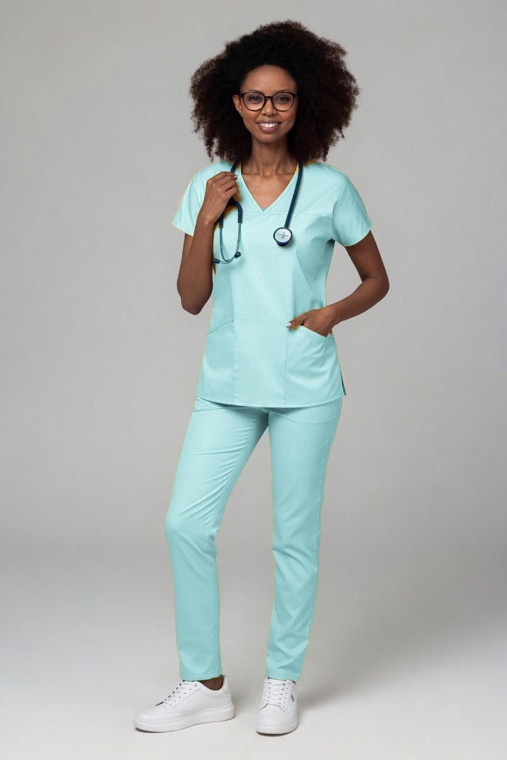 Costum Medical Premium TAG Ambra | Uniforma Medicala Feminina Cotton Stretch | Fistic