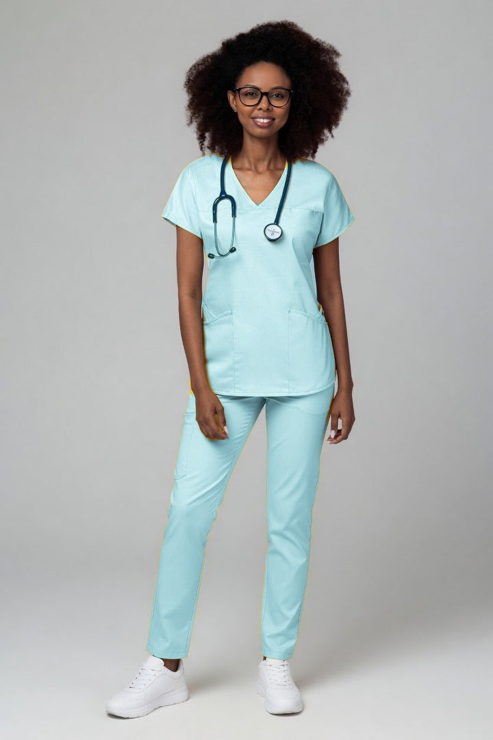 Costum Medical Premium TAG Ambra | Uniforma Medicala Feminina Cotton Stretch | Fistic